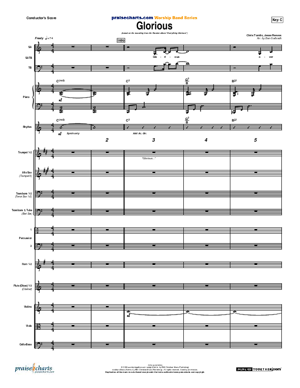 Glorious Conductor's Score (Chris Tomlin / Passion)