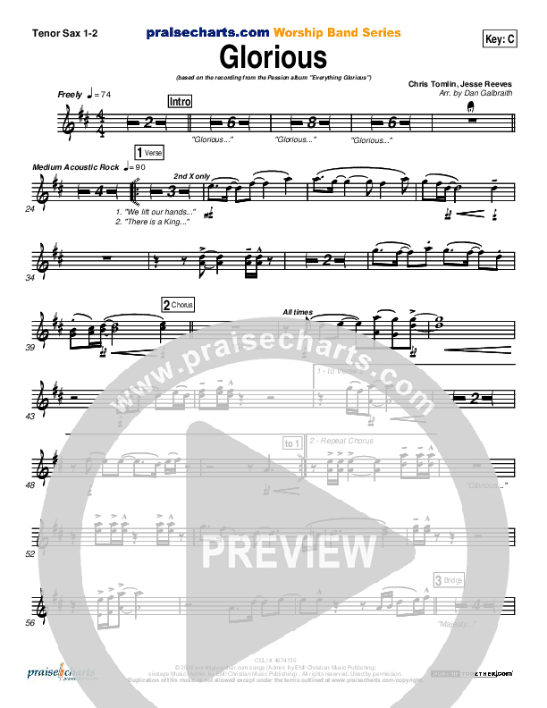 Glorious Tenor Sax 1/2 (Chris Tomlin / Passion)