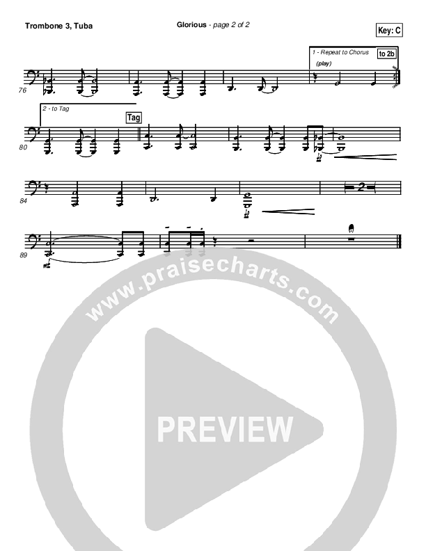 Glorious Trombone 3/Tuba (Chris Tomlin / Passion)