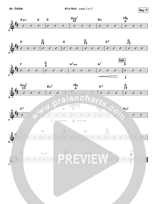 All Is Well Acoustic Guitar (North Point Worship)