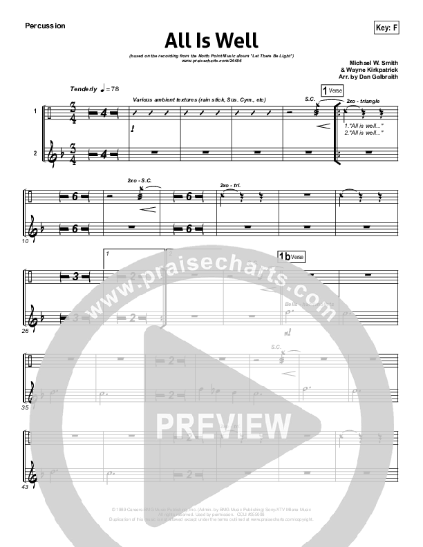 All Is Well Percussion (North Point Worship)