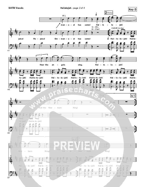 Hallelujah Choir Sheet (SATB) (North Point Worship)