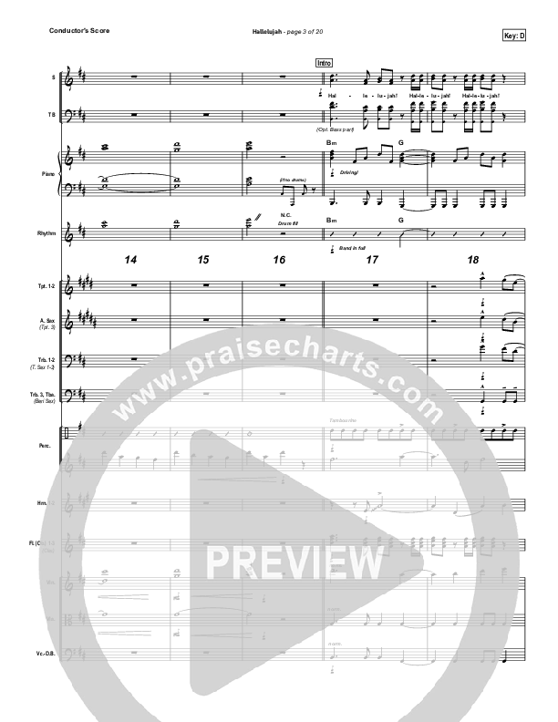 Hallelujah Conductor's Score (North Point Worship)