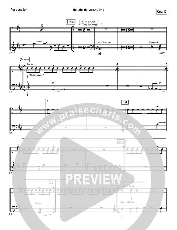 Hallelujah Percussion (North Point Worship)