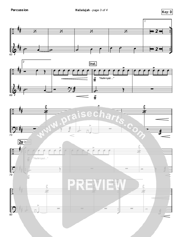 Hallelujah Percussion (North Point Worship)