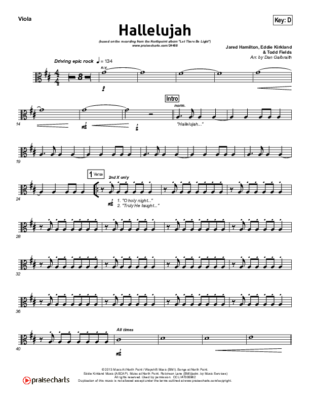 Hallelujah Viola (North Point Worship)