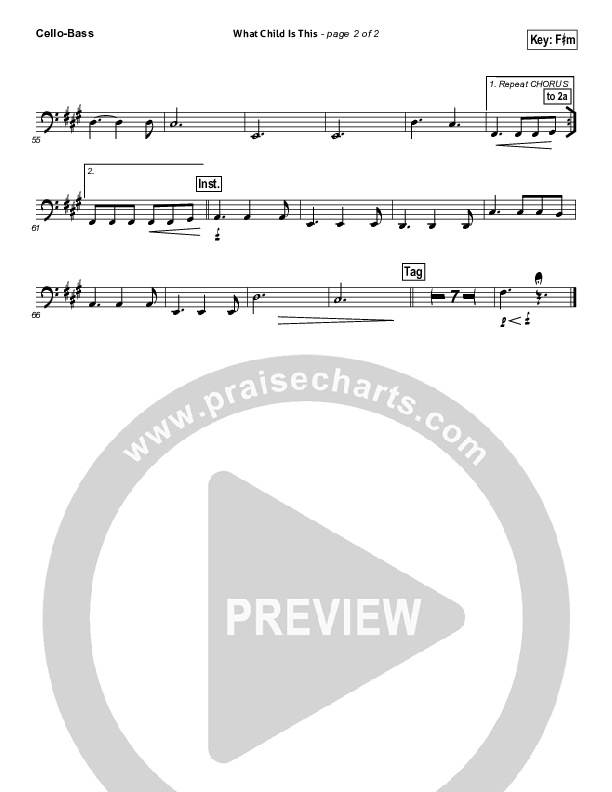 What Child Is This Cello/Bass (North Point Worship)