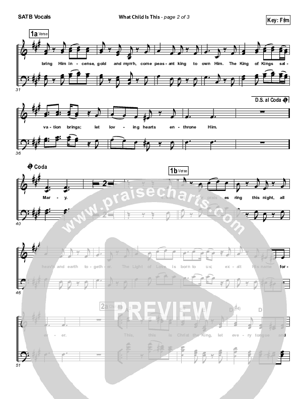 What Child Is This Choir Sheet (SATB) (North Point Worship)