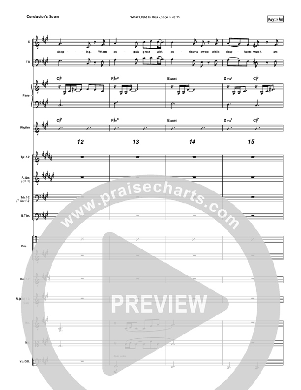 What Child Is This Conductor's Score (North Point Worship)