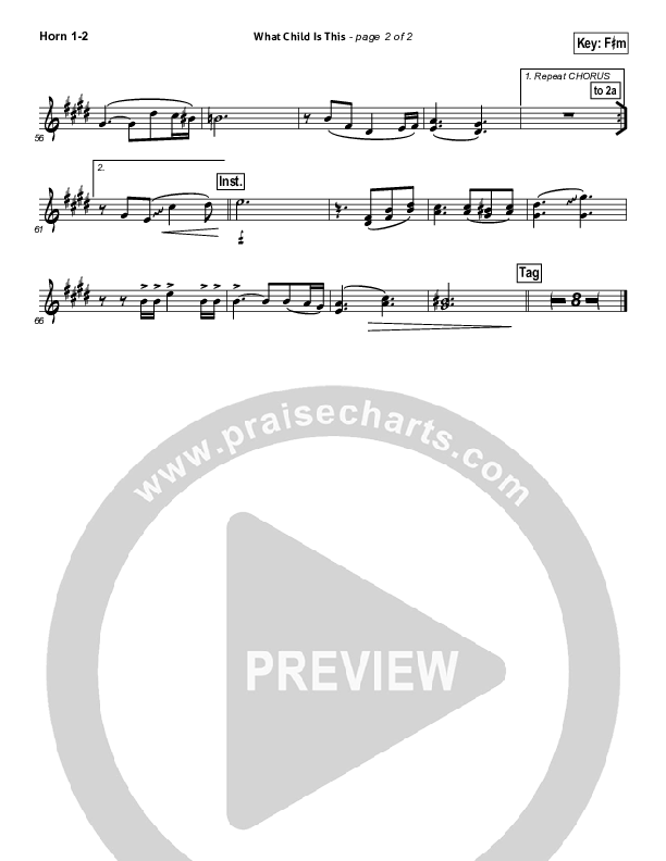 What Child Is This French Horn 1/2 (North Point Worship)