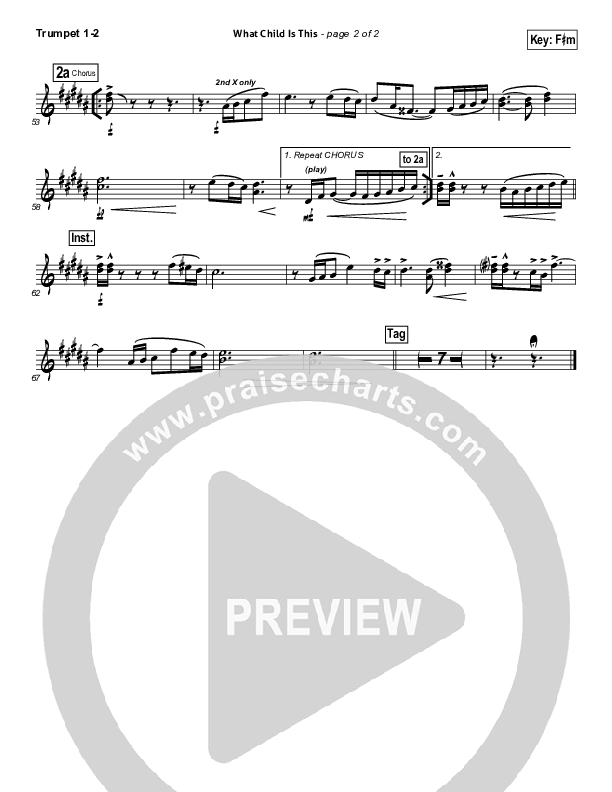 What Child Is This Trumpet 1,2 (North Point Worship)