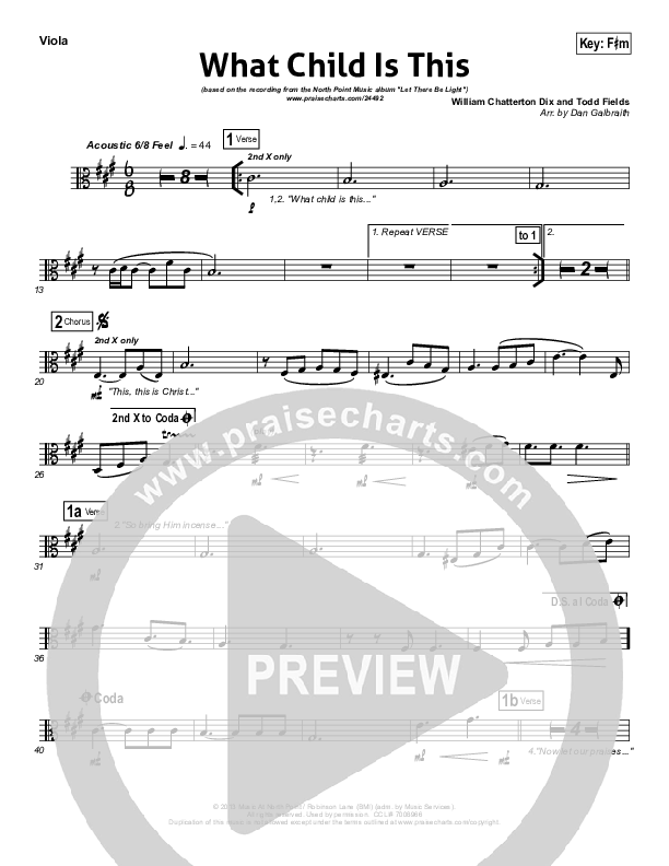 What Child Is This Viola (North Point Worship)