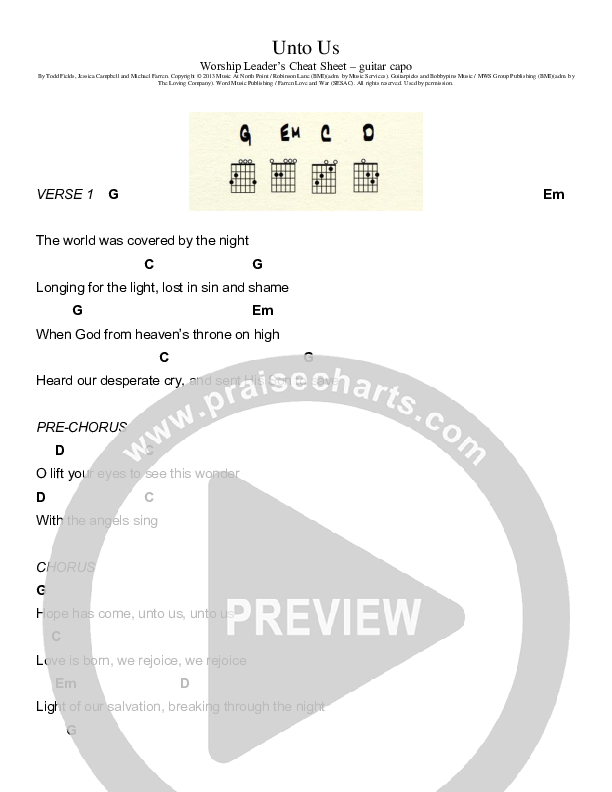Unto Us Chords & Lyrics (North Point Worship)