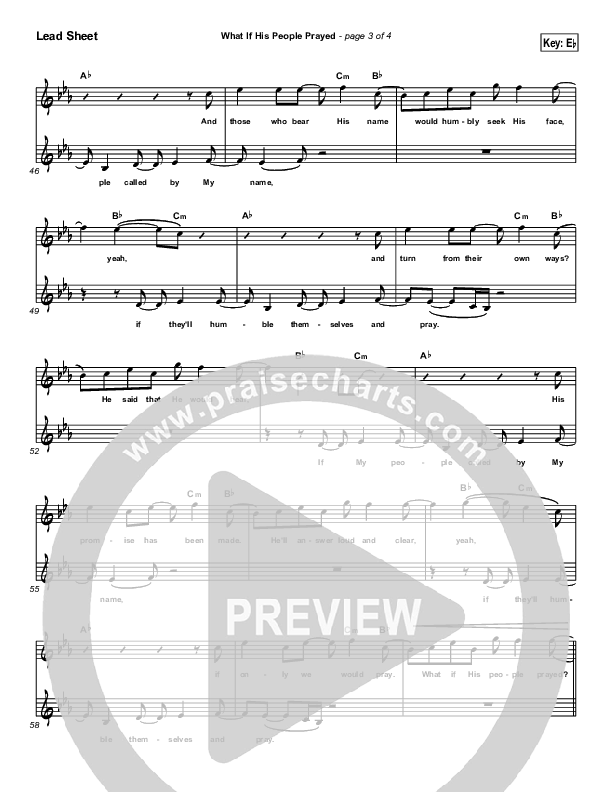 What If His People Prayed Lead Sheet (Casting Crowns)