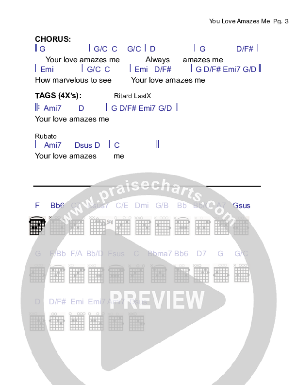 Your Love Amazes Me Chords & Lyrics (Bryan Popin)