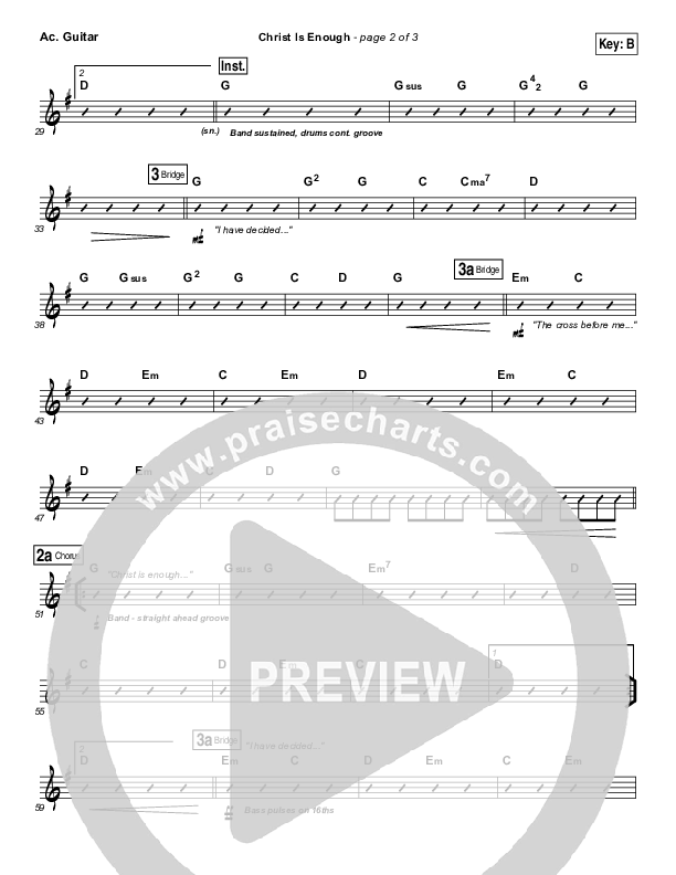 Christ Is Enough Acoustic Guitar (Hillsong Worship)