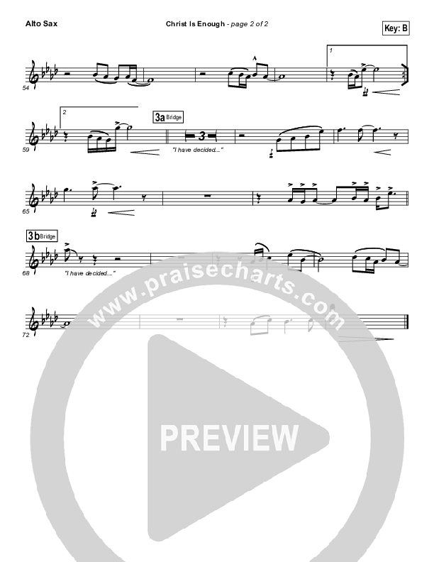 Christ Is Enough Alto Sax (Hillsong Worship)