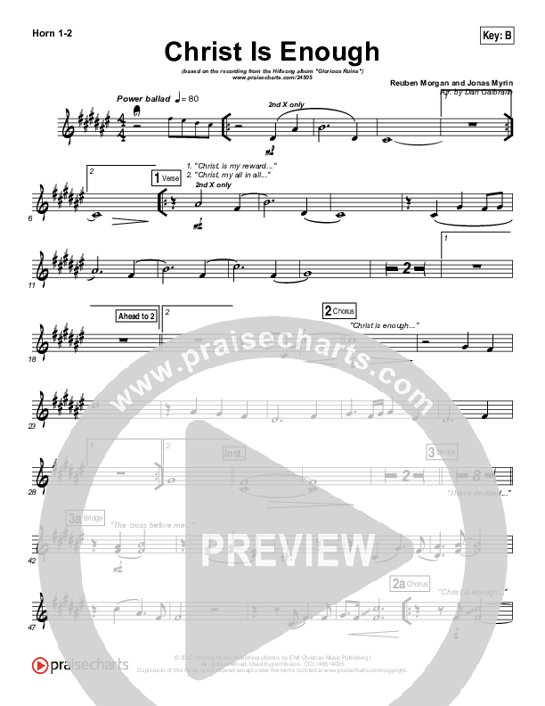 Christ Is Enough Brass Pack (Hillsong Worship)