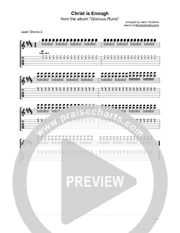 Christ Is Enough Guitar Tab (Hillsong Worship)