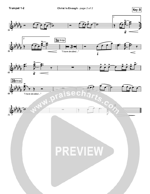 Christ Is Enough Trumpet 1,2 (Hillsong Worship)