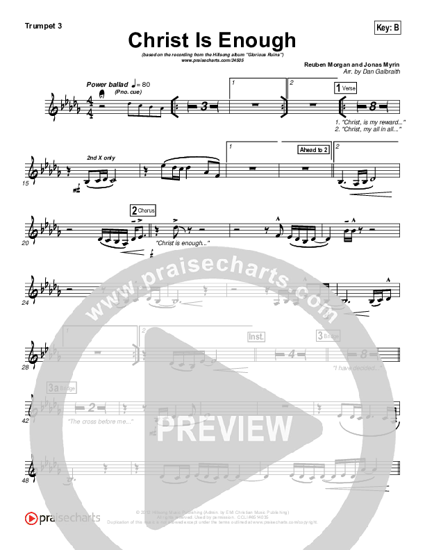 Christ Is Enough Trumpet 3 (Hillsong Worship)