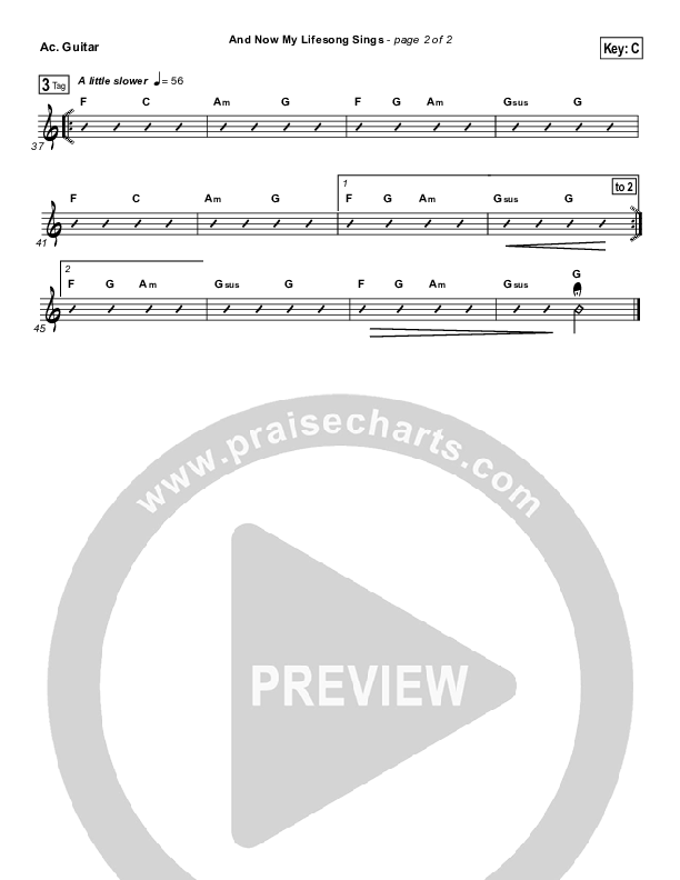 And Now My Lifesong Sings Acoustic Guitar (Casting Crowns)