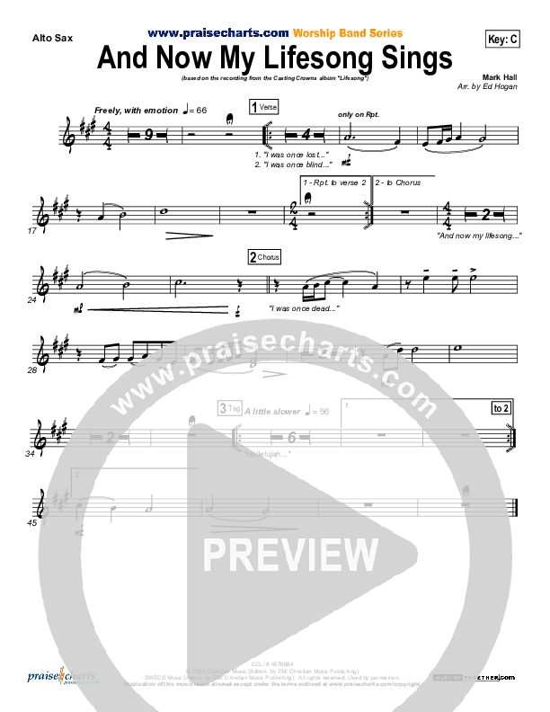 And Now My Lifesong Sings Wind Pack (Casting Crowns)