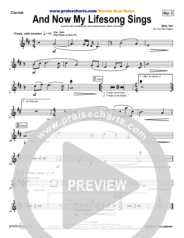 And Now My Lifesong Sings Wind Pack (Casting Crowns)