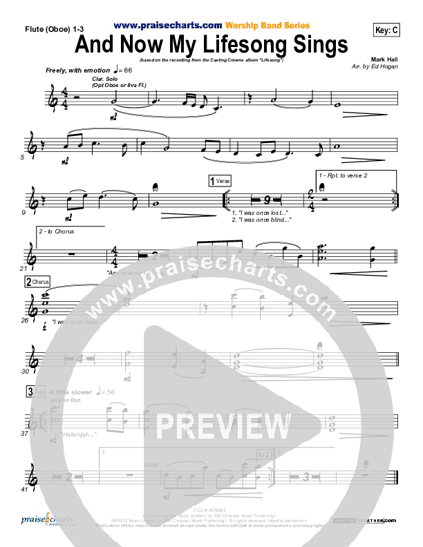 And Now My Lifesong Sings Wind Pack (Casting Crowns)