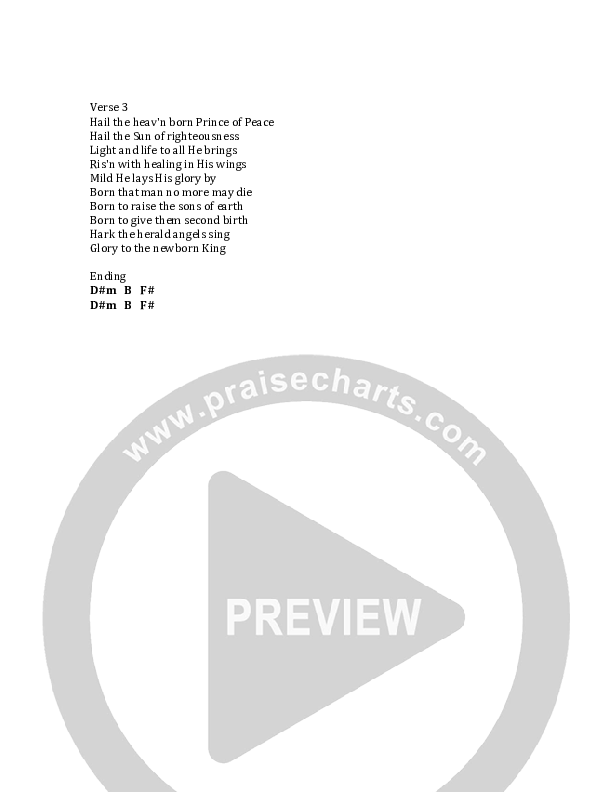 Hark The Herald Angels Sing (Instrumental) Chord Chart (NCC Worship)