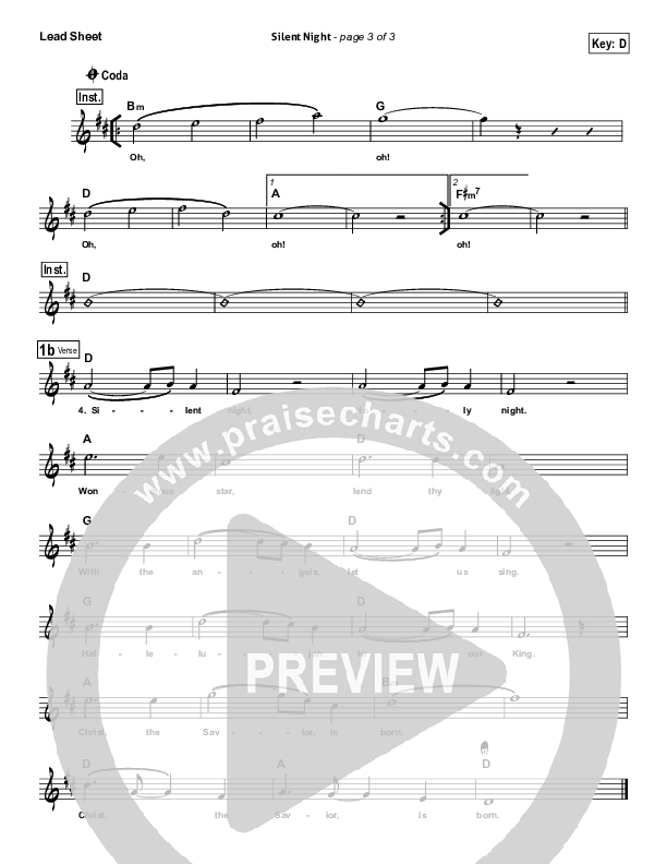 Silent Night Lead Sheet (NCC Worship)