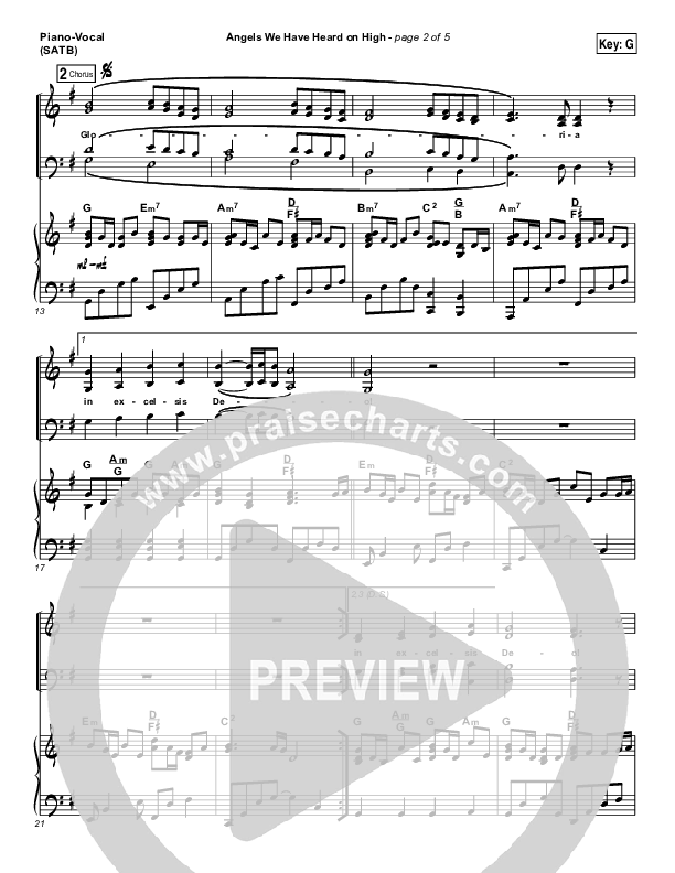 Angels We Have Heard On High Piano/Vocal Pack (Chris Tomlin)