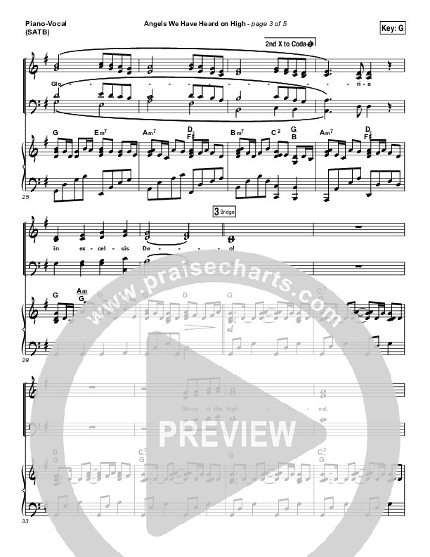 Angels We Have Heard On High Piano/Vocal Pack (Chris Tomlin)