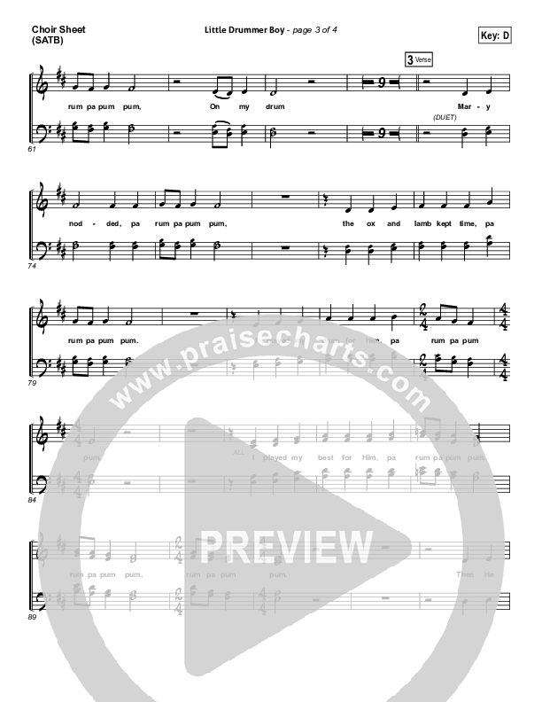 Little Drummer Boy (Prince Of Peace) Choir Vocals (SATB) (NCC Worship)