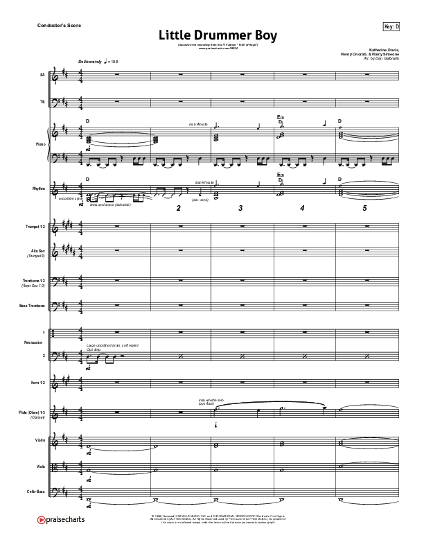 Little Drummer Boy (Prince Of Peace) Orchestration (NCC Worship)