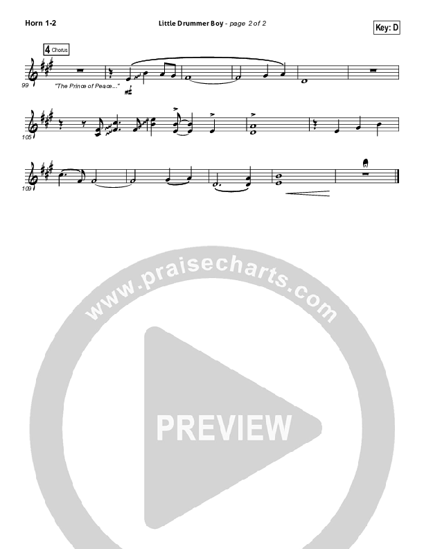 Little Drummer Boy (Prince Of Peace) French Horn 1/2 (NCC Worship)