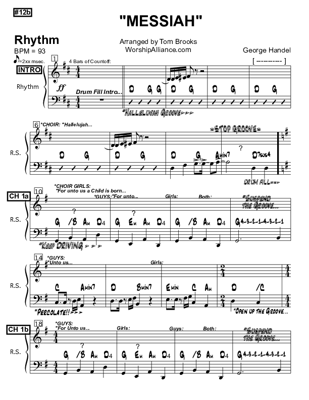 Messiah Rhythm Chart (Ron Kenoly)