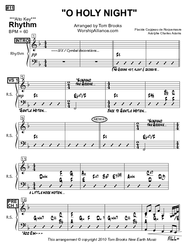 O Holy Night Rhythm Chart (Lucia Parker)