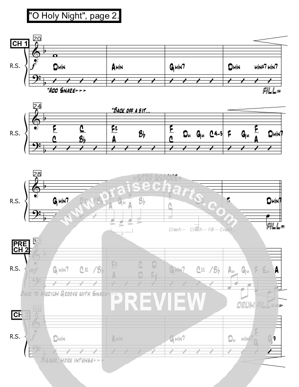 O Holy Night Rhythm Chart (Lucia Parker)