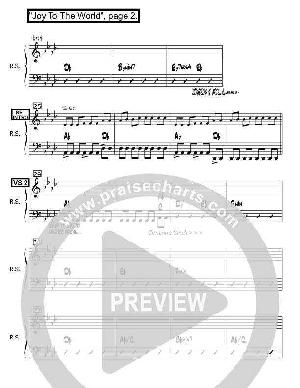 Joy To The World Rhythm Chart (Lucia Parker)