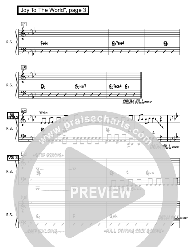 Joy To The World Rhythm Chart (Lucia Parker)