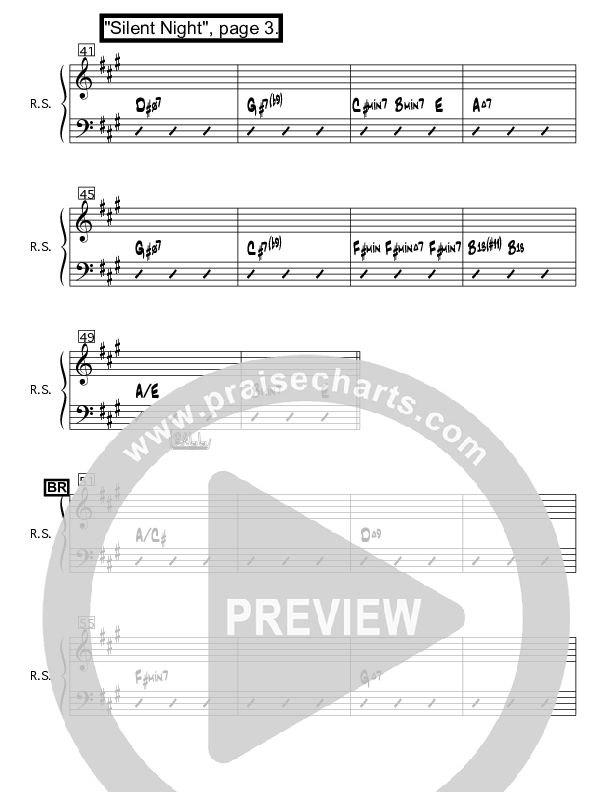 Silent Night Rhythm Chart (Bob Fitts)