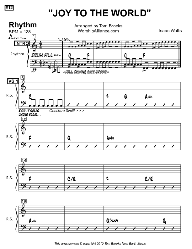 Joy To The World Rhythm Chart (Rick Muchow)