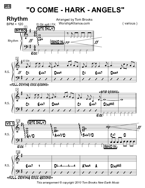 O Come Hark Angels Rhythm Chart (Rick Muchow)