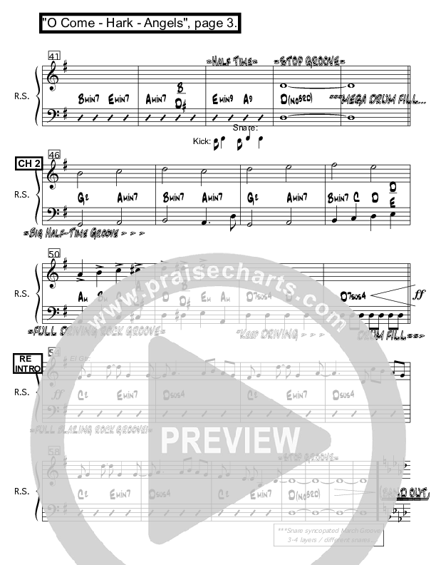 O Come Hark Angels Rhythm Chart (Rick Muchow)