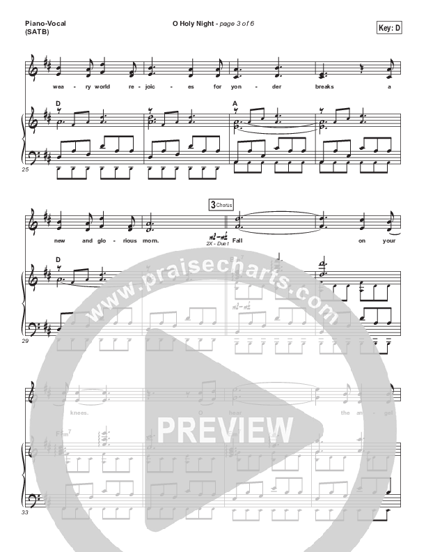 O Holy Night Piano/Vocal (SATB) (Sidewalk Prophets)