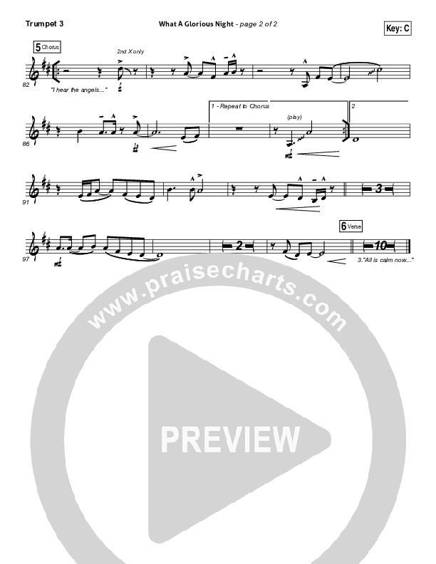 What A Glorious Night Trumpet 3 (Sidewalk Prophets)