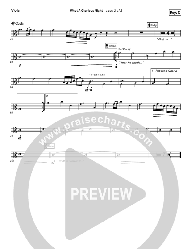 What A Glorious Night Viola (Sidewalk Prophets)