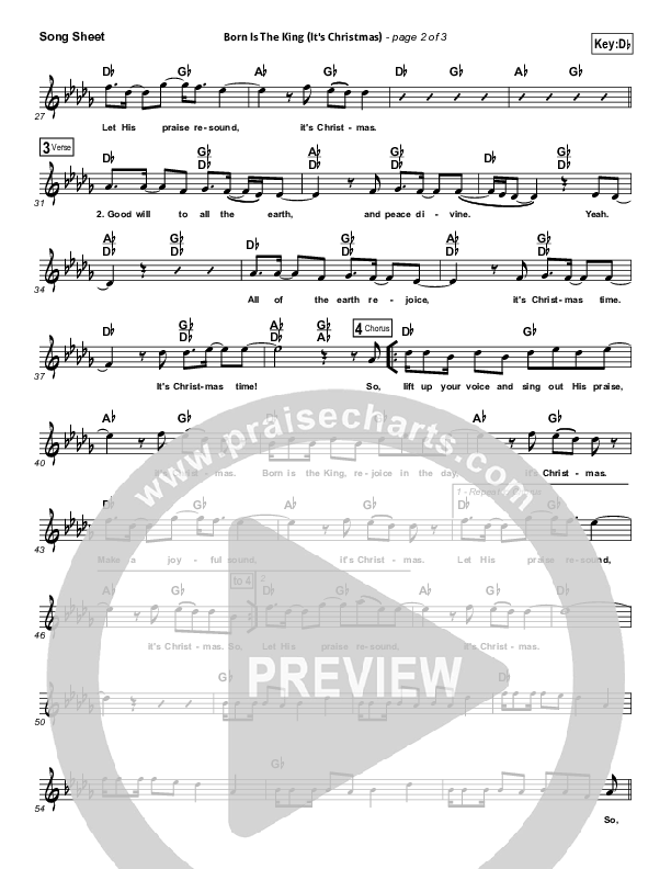 Born Is The King (It's Christmas) Lead (SAT) (Phillips Craig & Dean)