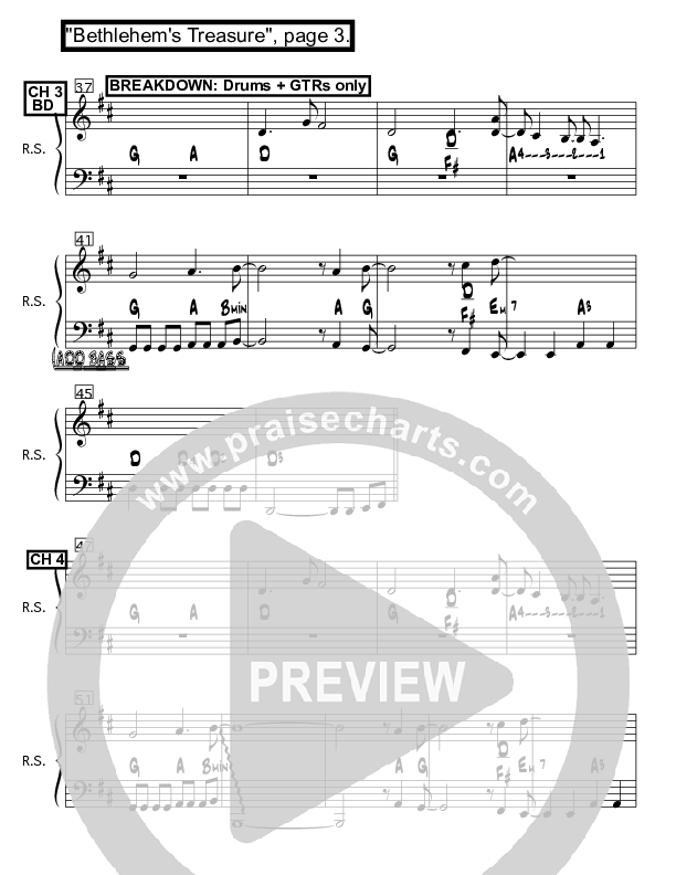 Bethlehem's Treasure Rhythm Chart (Bob Fitts)